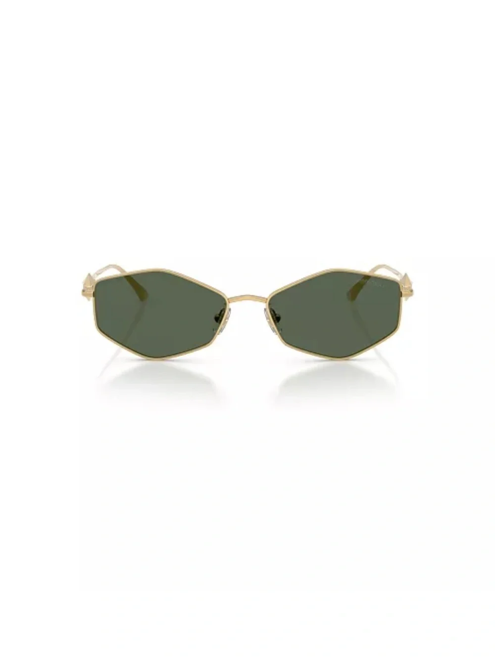 🆕Jimmy Choo Gold Frame Sunglasses with Green Lenses new
